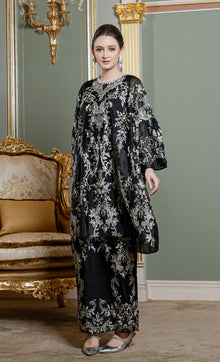  Glam Kurung in Black Iris