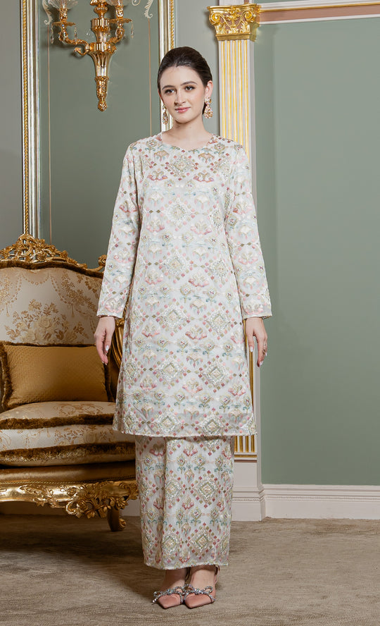 Celeste Kurung in Ivory