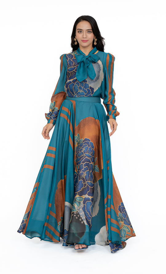 Elina Skirt in Teal Green