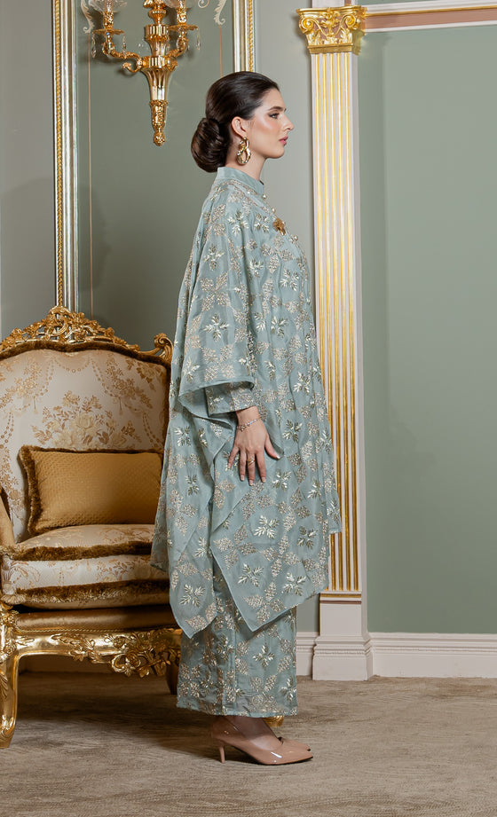 Raffiné Kurung Riau in Frosty Green