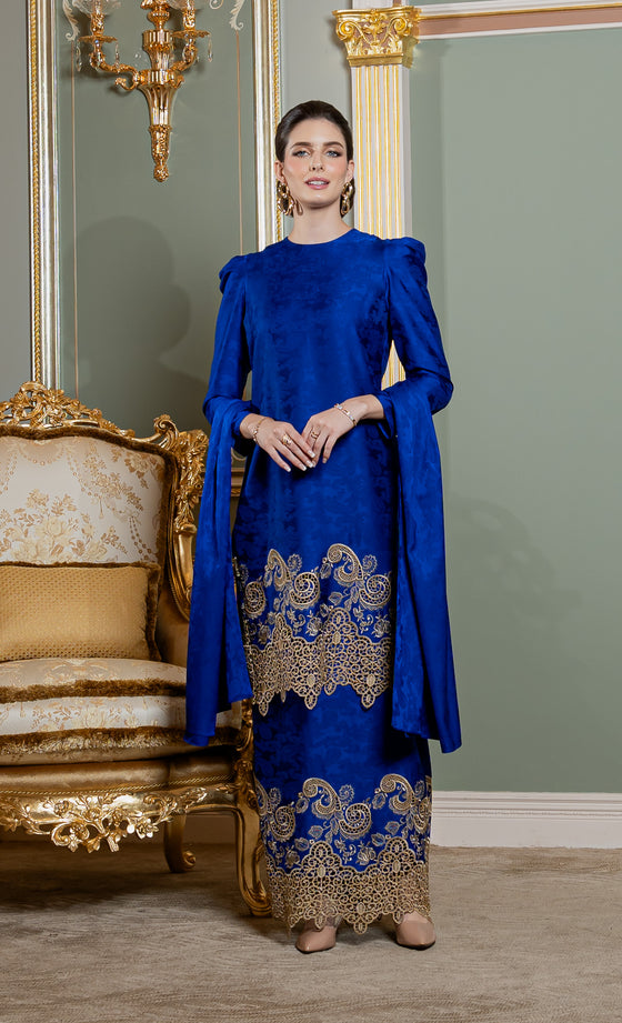 Divina Kurung in Imperial Blue