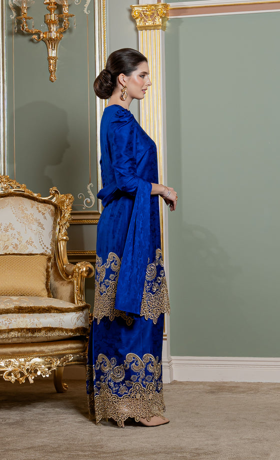 Divina Kurung in Imperial Blue