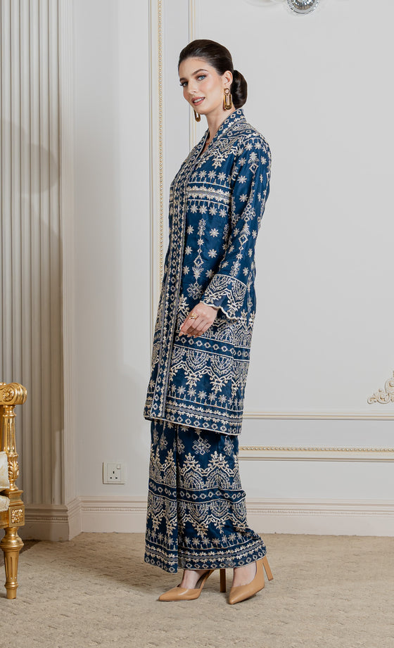 Grandeur Kebaya in Navy Blue