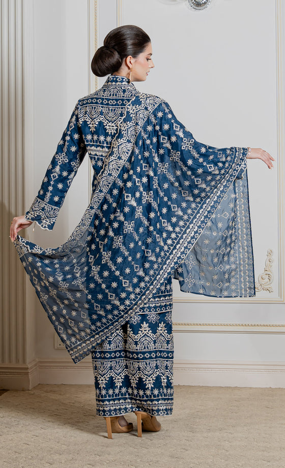 Grandeur Kebaya in Navy Blue