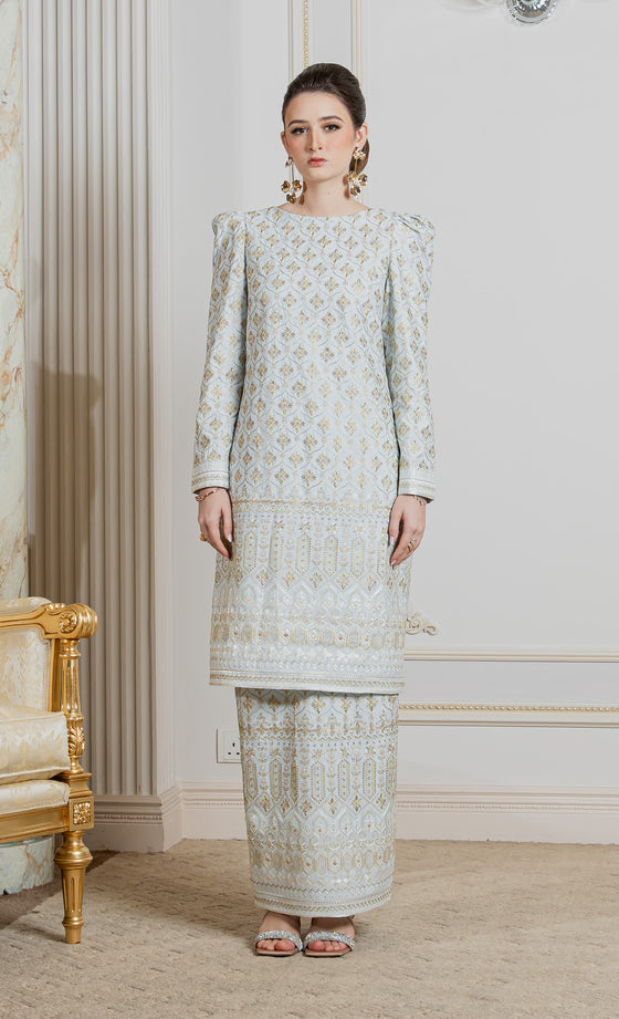 Sublime Kurung in Misty Blue