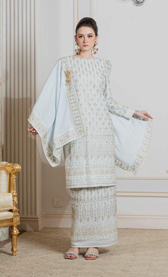 Sublime Kurung in Misty Blue