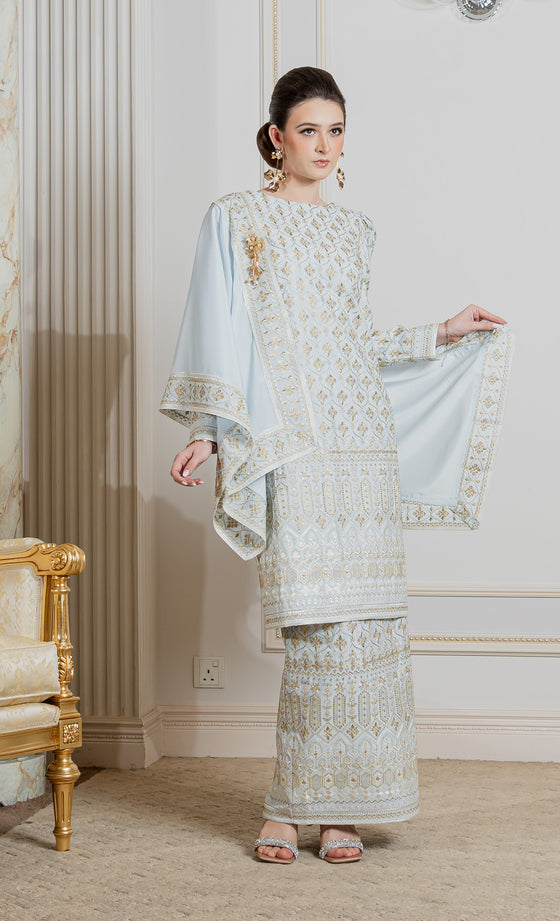 Sublime Kurung in Misty Blue