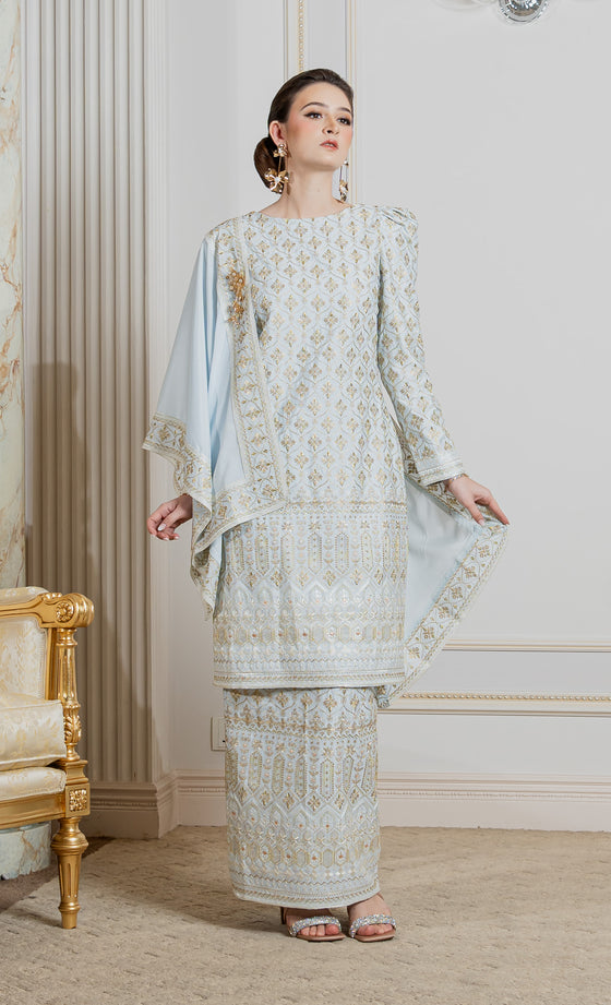 Sublime Kurung in Misty Blue