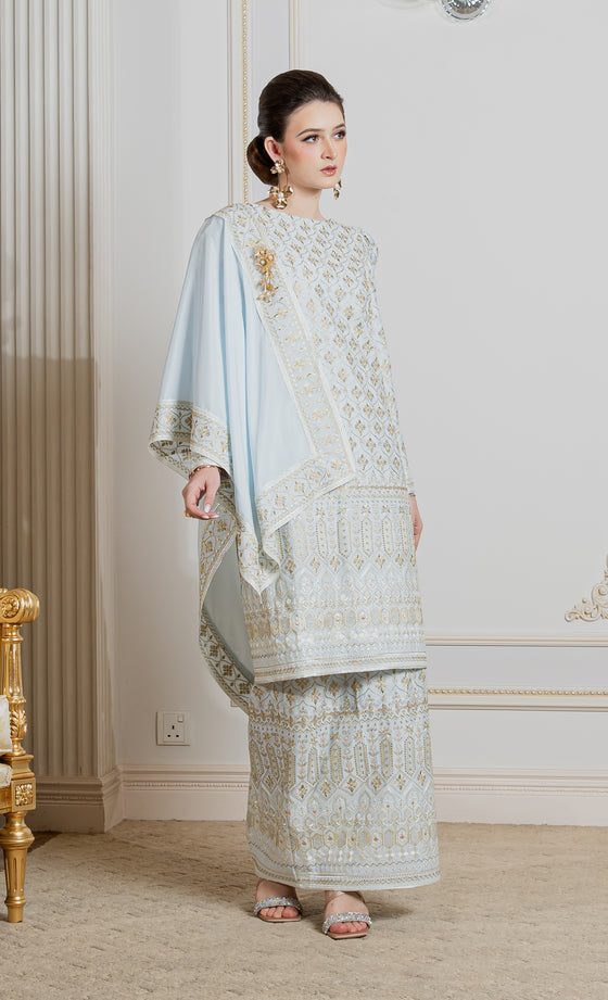 Sublime Kurung in Misty Blue