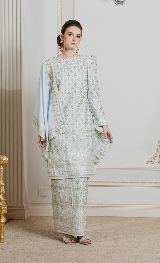 Sublime Kurung in Misty Blue