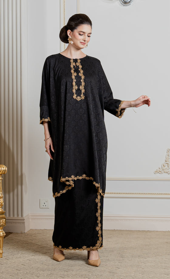 Miss Innate Kurung in Black Iris