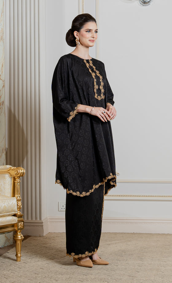 Miss Innate Kurung in Black Iris