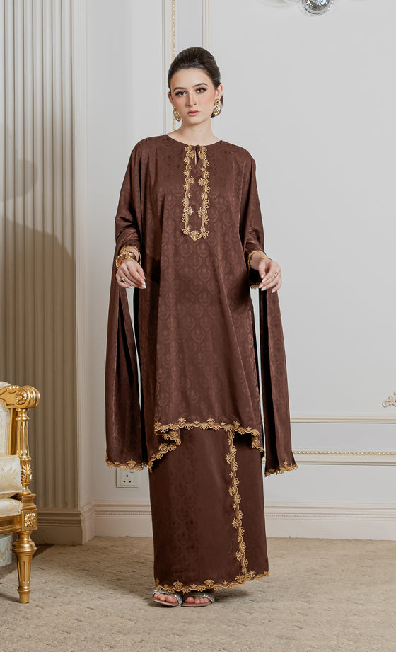 Miss Innate Kurung in Sienna Brown