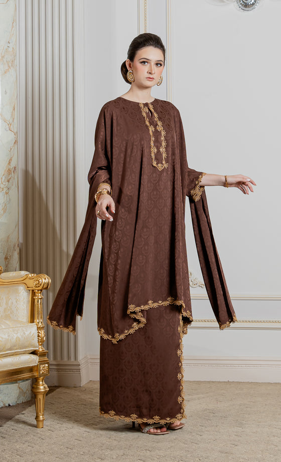 Miss Innate Kurung in Sienna Brown