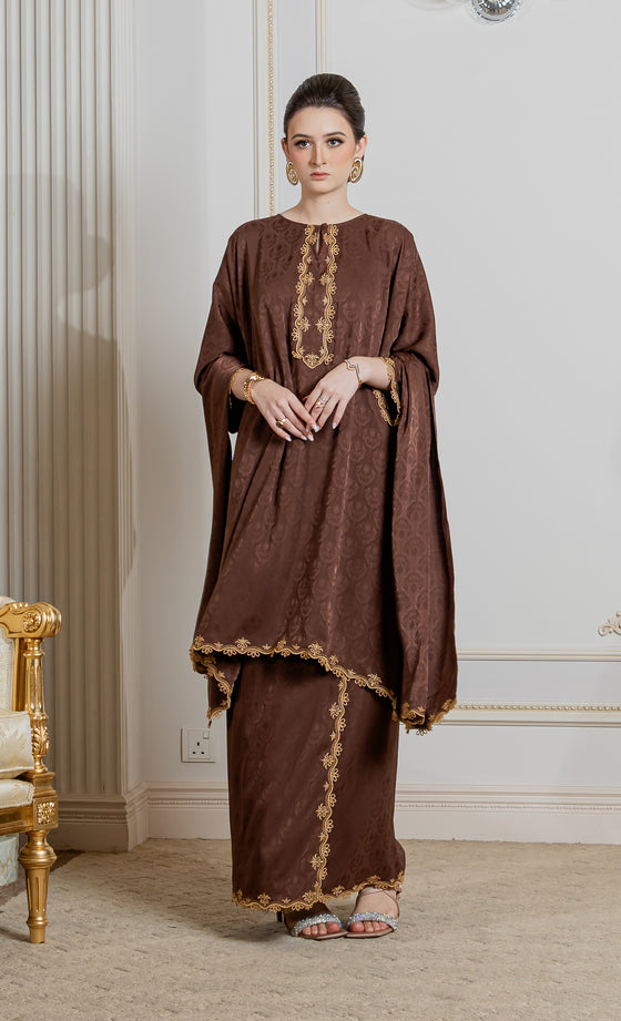 Miss Innate Kurung in Sienna Brown