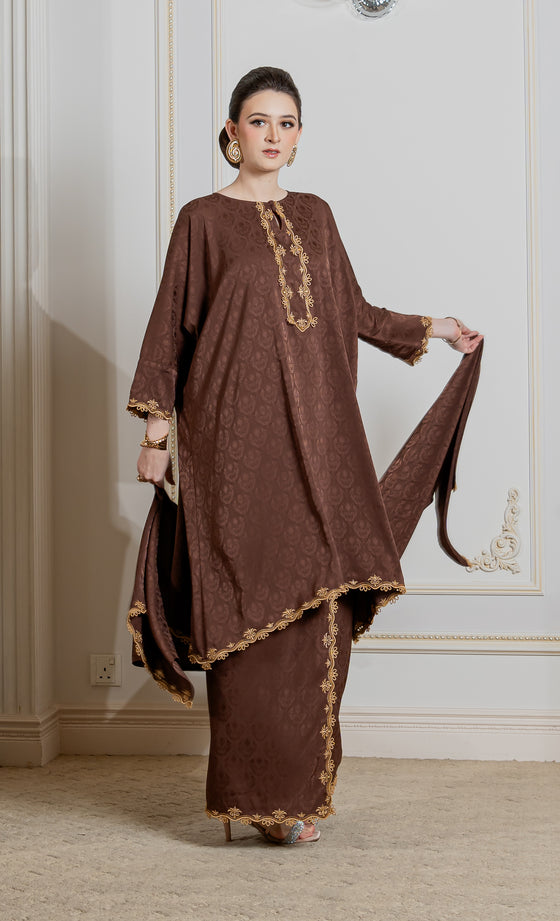 Miss Innate Kurung in Sienna Brown