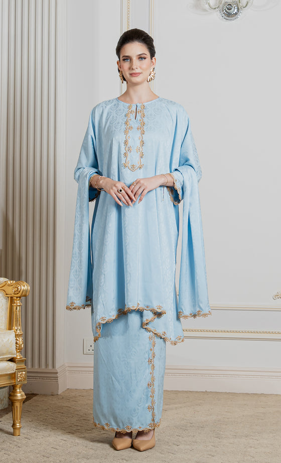 Miss Innate Kurung in Ethereal Blue