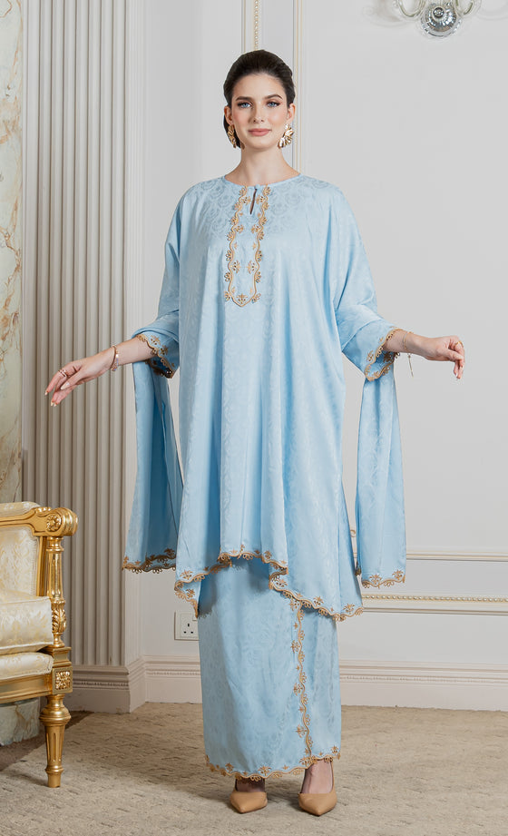 Miss Innate Kurung in Ethereal Blue