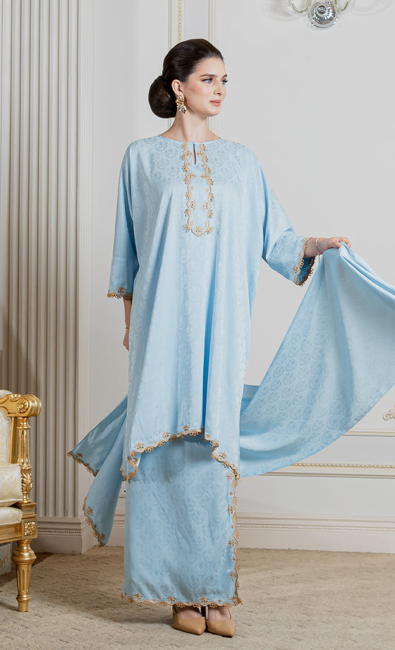 Miss Innate Kurung in Ethereal Blue