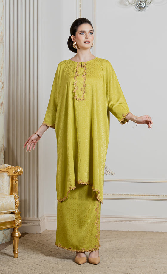 Miss Innate Kurung in Lime Green