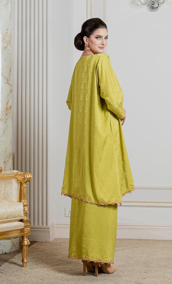 Miss Innate Kurung in Lime Green