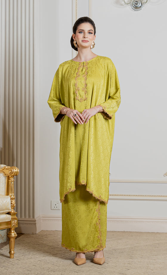 Miss Innate Kurung in Lime Green