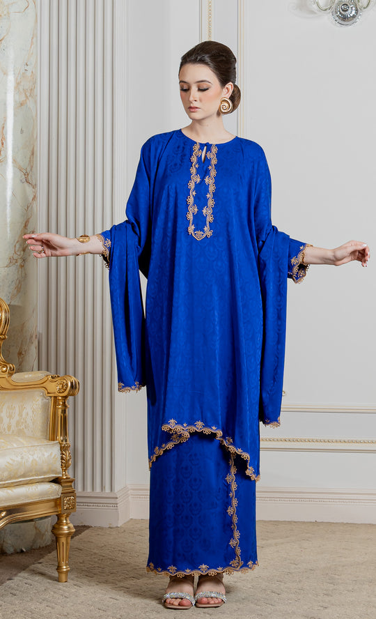 Miss Innate Kurung in Imperial Blue