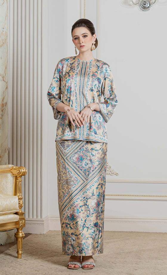 Fiore Kurung Kedah in Vanilla Blue