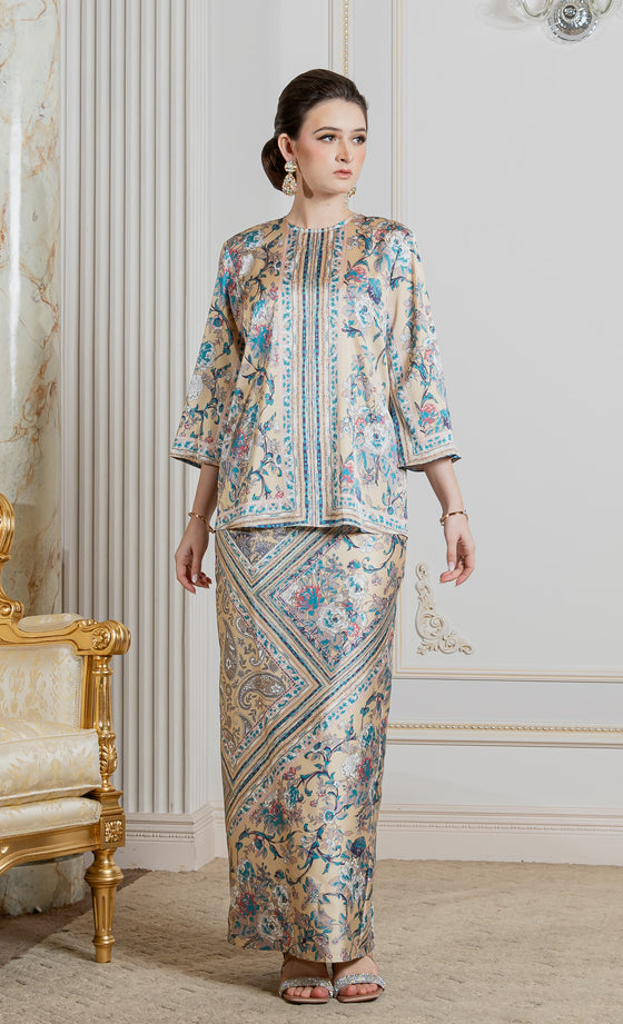 Fiore Kurung Kedah in Vanilla Blue