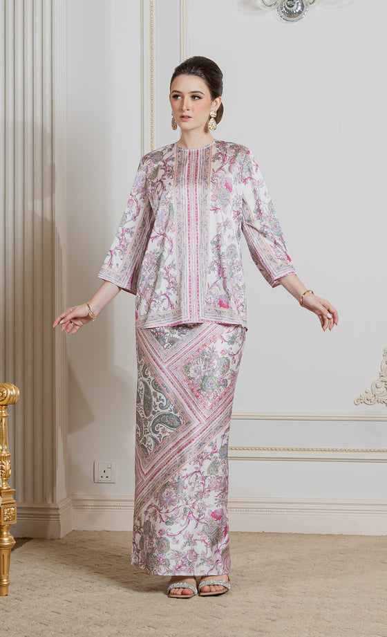 Fiore Kurung Kedah in Orchid Pink