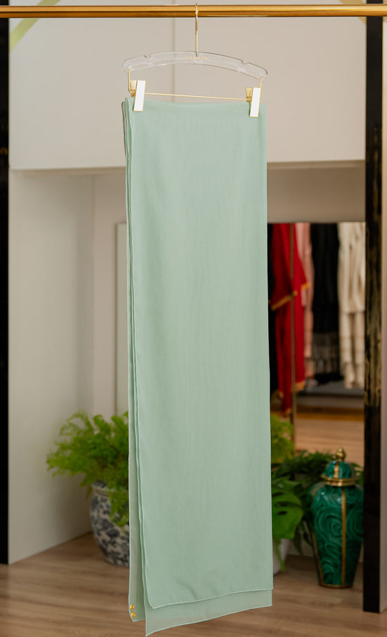 Dazzle Organza Shawl in Frosty Green