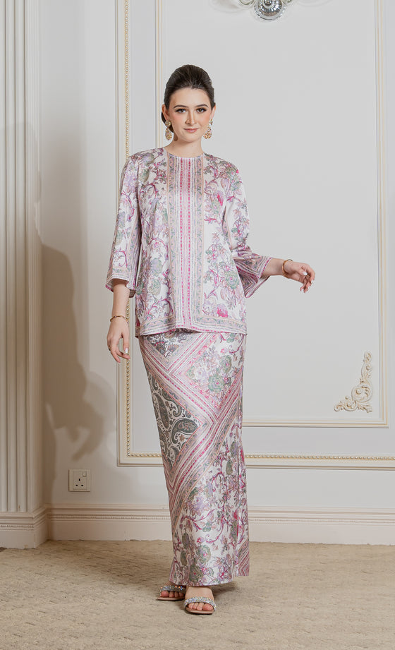 Fiore Kurung Kedah in Orchid Pink