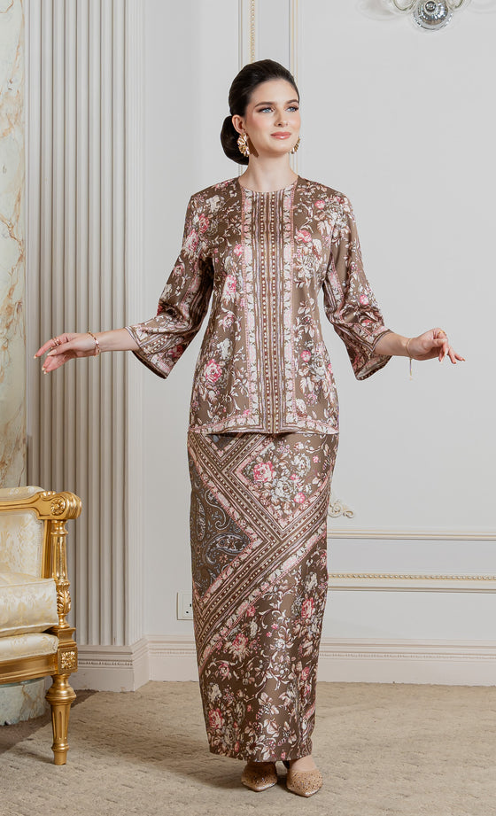 Fiore Kurung Kedah in Bronze Pink