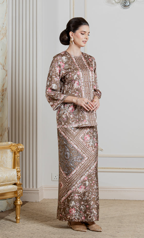 Fiore Kurung Kedah in Bronze Pink