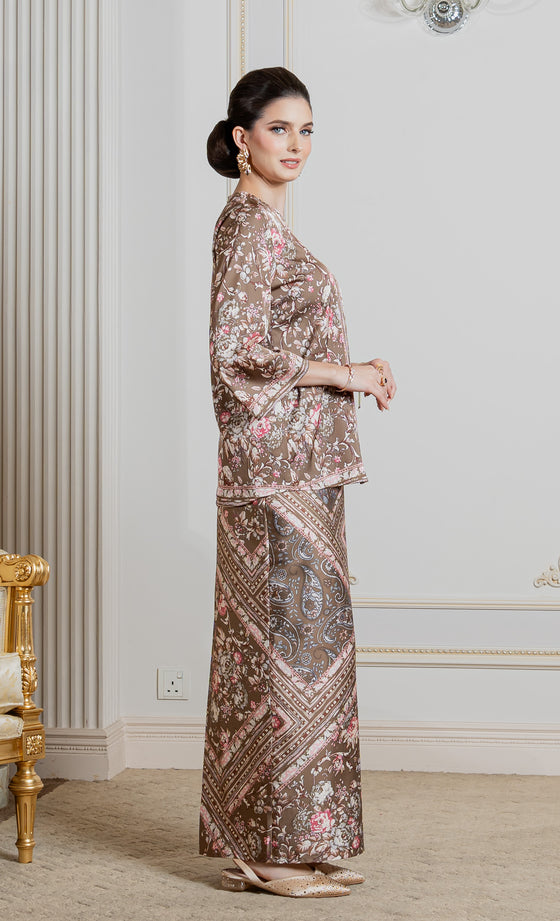 Fiore Kurung Kedah in Bronze Pink