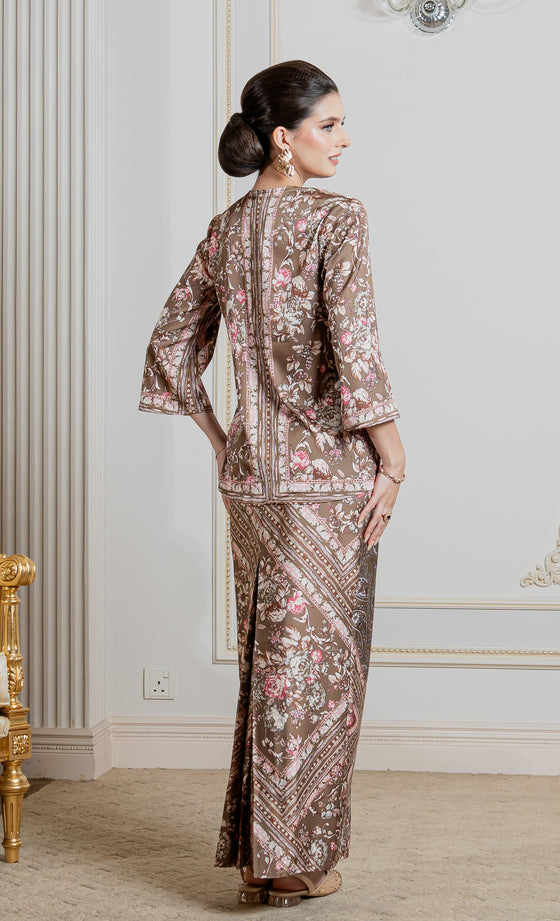 Fiore Kurung Kedah in Bronze Pink