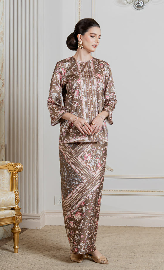 Fiore Kurung Kedah in Bronze Pink