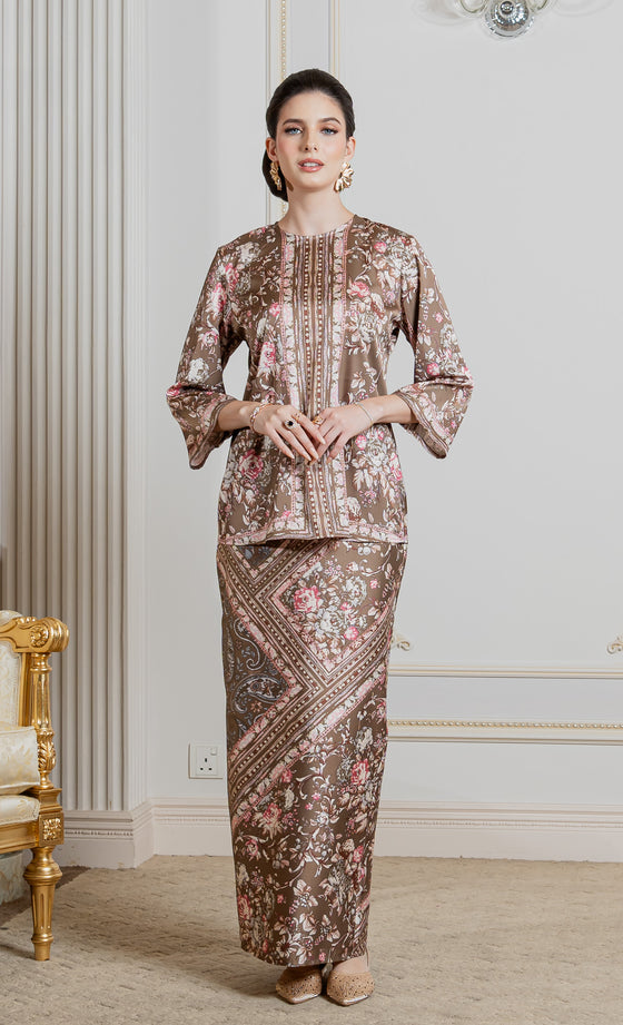 Fiore Kurung Kedah in Bronze Pink