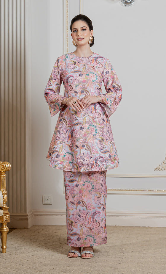 Flourish Kurung in Blush Rose