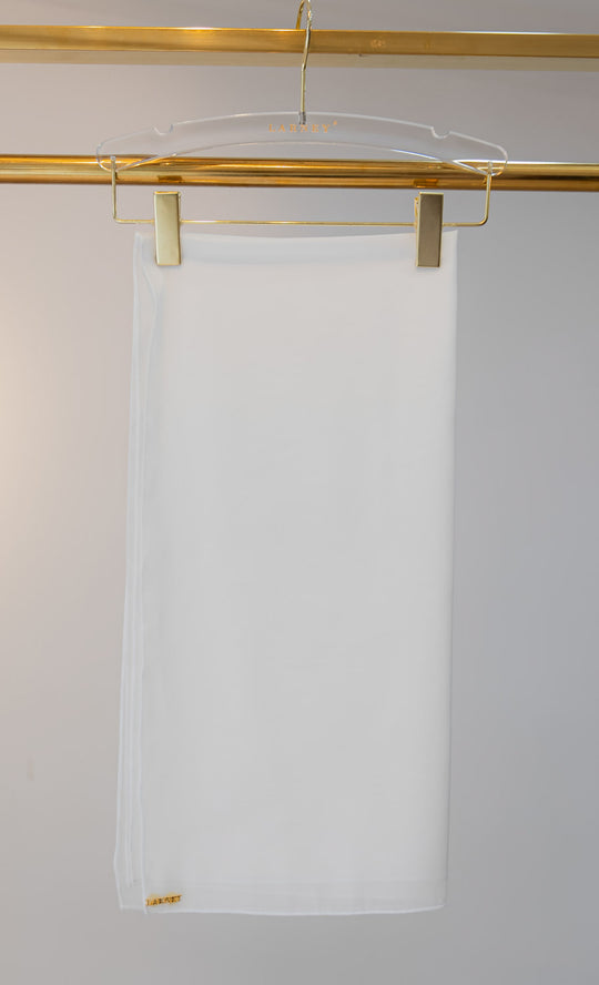 Dazzle Organza Bawal in White