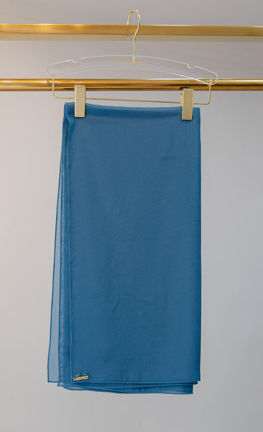 Dazzle Organza Bawal in Bluestone