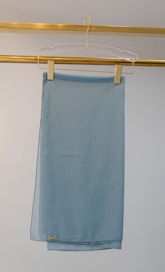 Dazzle Organza Bawal in Ballad Blue