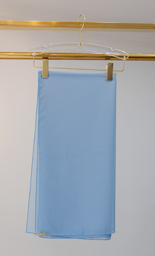 Dazzle Organza Bawal in Winter Sky