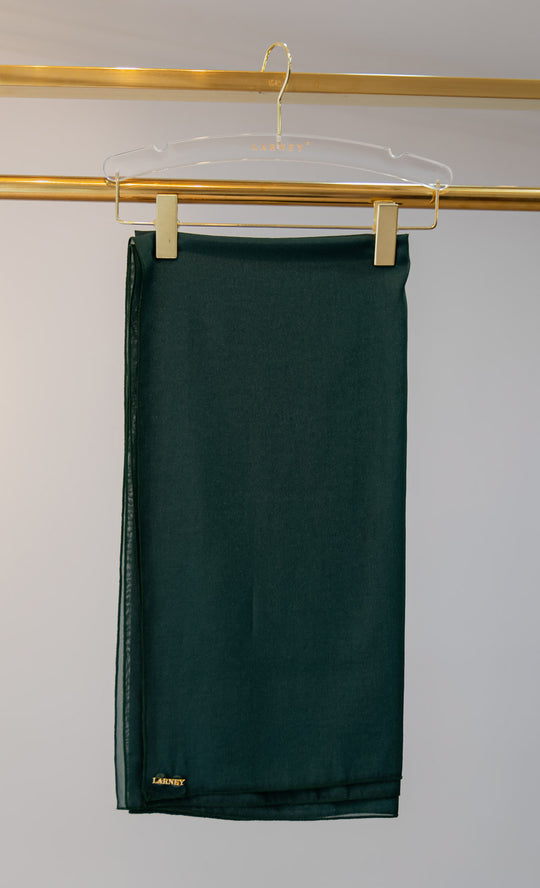 Dazzle Organza Bawal in Emerald Green