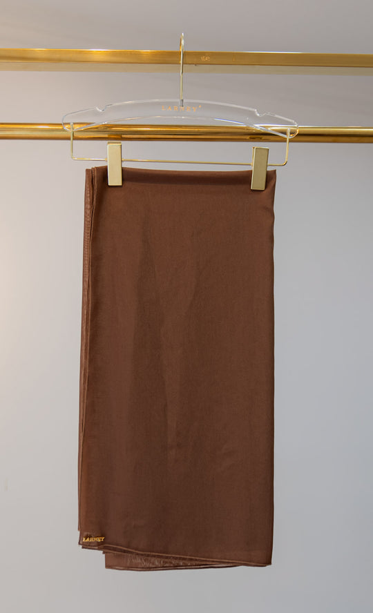 Dazzle Organza Bawal in Toffee Brown