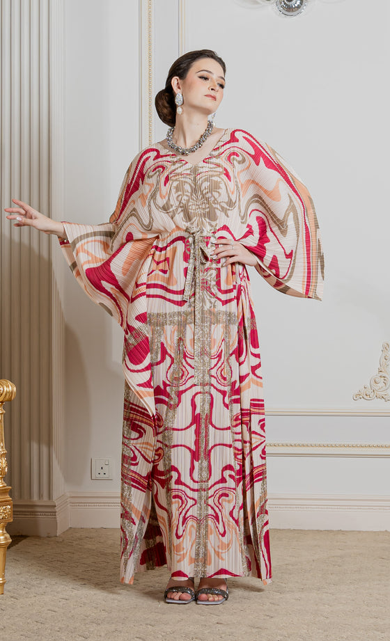 Miss Muse Caftan in Pink Olive