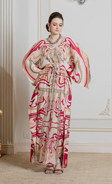  Miss Muse Caftan in Pink Olive
