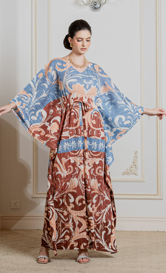 Miss Muse Caftan in Sky Brown