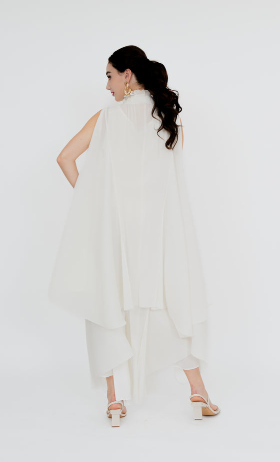 Mont Kiara Top and Pants in Lucent White