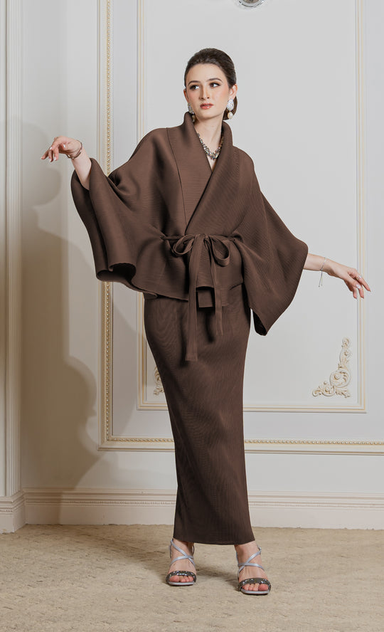 Miss Aubryn Kurung in Dark Brown